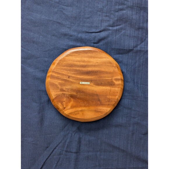 Hand Carved Solid Teak Wooden Divided Serving Dish Made in Thailand 1960s 1970s - Picture 3 of 5